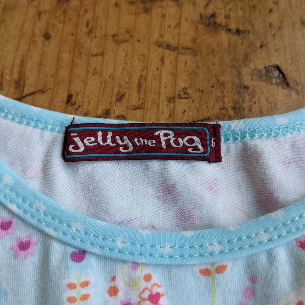 Jelly the Pug girls Easter print dress - Picture 4 of 4